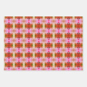 ピンク及び黄色の棚ライナー又は引き出しライナー ラッピングペーパーシート (正面2)