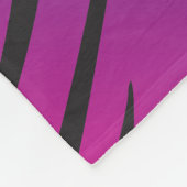 ピンク及び黒いシマウマのストライプのアニマルプリント フリースブランケット (角)