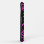 ピンク及び黒いダマスク織はiPhone 5を模造します Case-Mate iPhoneケース (裏面/右)