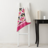 ピンク及び黒いベビーのドラゴン-名前 シェルパブランケット (インサイチュ)