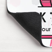 ピンク及び黒いHandprintsの前K先生のマウスパッド マウスパッド (コーナー)