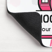 ピンク及び黒いHandprintsの就学前の先生のマウスパッド マウスパッド (コーナー)