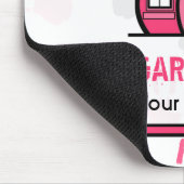 ピンク及び黒いHandprintsの幼稚園教師 マウスパッド (コーナー)