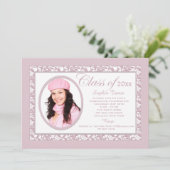 ピンク反射フォト招待状 招待状 (スタンド正面)