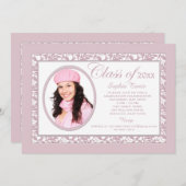 ピンク反射フォト招待状 招待状 (正面/裏面)