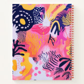 ピンク可愛いガーリー学校社会不安のドードル ノートブック (裏面)