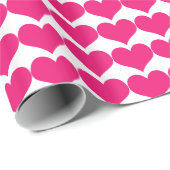 ピンク可愛いハート柄のラッピング紙 ラッピングペーパー (ロールコーナー)