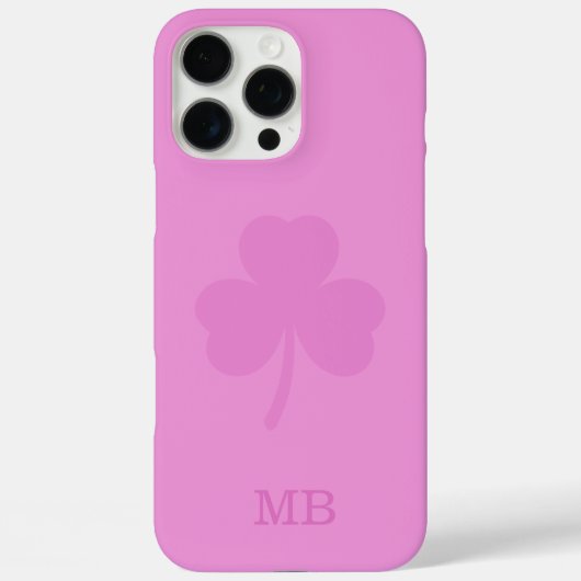 ピンク名イニシャルモノグラムiphone 16 pro max case Case-Mate iPhoneケース (裏面)
