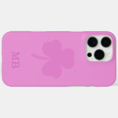 ピンク名イニシャルモノグラムiphone 16 pro max case Case-Mate iPhoneケース (裏面 (横))