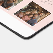 ピンク名前をカスタムするファミリーコラージュ2024カレンダー デスクマット (コーナー)