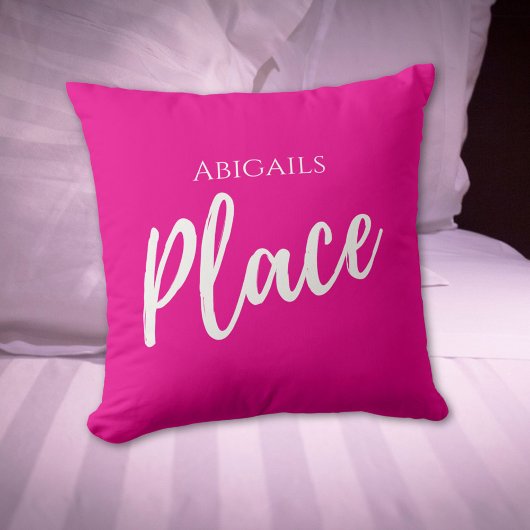 ピンク名前をカスタムするプレイス クッション