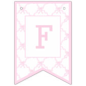 ピンク名門私立校風のお誕生日ケーキ1歳の誕生日トレリス バンティングフラッグ (第2の旗)