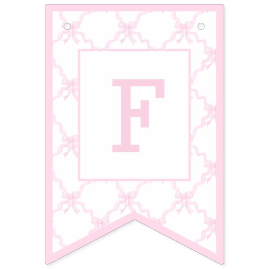 ピンク名門私立校風のお誕生日ケーキ1歳の誕生日トレリス バンティングフラッグ (第2の旗)