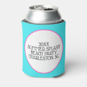 ピンク名門私立校風のとアクアクジラパーソナライズされた 缶クーラー (缶裏面)