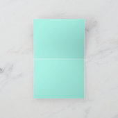 ピンク名門私立校風のとグリーンの弓パーソナライズされた ノートカード (内部)