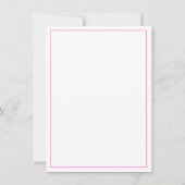 ピンク名門私立校風のとグリーンストライプのボーパーソナライズされた ノートカード (裏面)