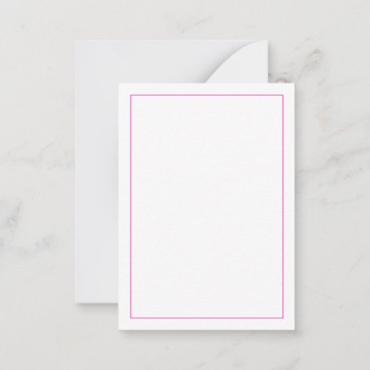 ピンク名門私立校風のとグリーンストライプのボーパーソナライズされた ノートカード (裏面)