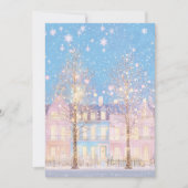 ピンク名門私立校風のとブルーのクリスマスカード シーズンカード (正面)