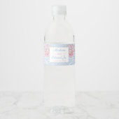 ピンク名門私立校風のとブルーのチャイノアイ結婚ズリー ペットボトルラベル (正面)