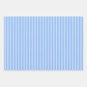 ピンク名門私立校風のとブルークジラの水玉模様とストライプ ラッピングペーパーシート (正面3)