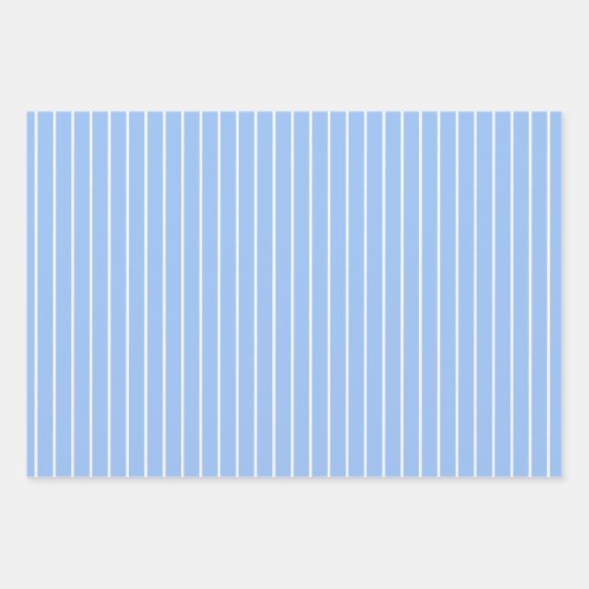 ピンク名門私立校風のとブルークジラの水玉模様とストライプ ラッピングペーパーシート (正面3)