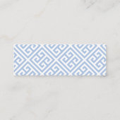 ピンク名門私立校風のとブルージンジャージャーの結婚ウェブサイトカード スキニー名刺 (裏面)