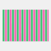 ピンク名門私立校風のと緑のクリスマスツリー ラッピングペーパーシート (正面3)