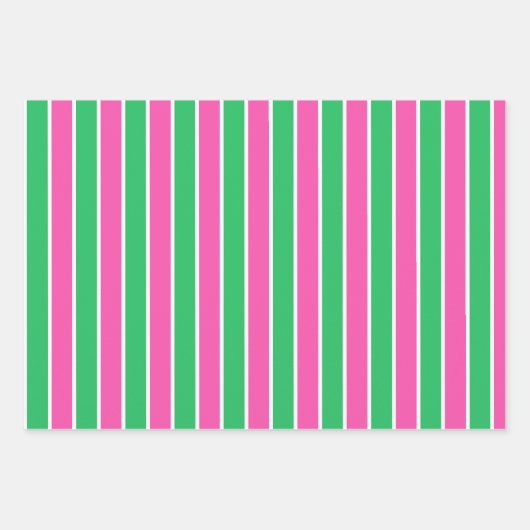 ピンク名門私立校風のと緑のクリスマスツリー ラッピングペーパーシート (正面3)