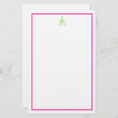 ピンク名門私立校風のと緑のタコ 便箋 (正面/裏面)