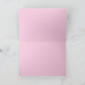 ピンク名門私立校風のと緑の格子模様モノグラム サンキューカード (内部)