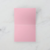 ピンク名門私立校風のと緑の格子模様モノグラム ノートカード (内部)