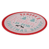 ピンク名門私立校風ののクリスマスカスタムキッチン カッティングボード (角)