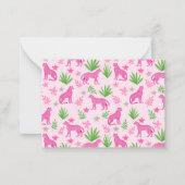 ピンク名門私立校風ののチーズ ノートカード (正面)