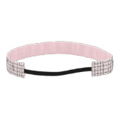 ピンク名門私立校風ののツイード乳癌の生存者 アスレチックヘッドバンド (裏面)