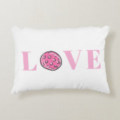 ピンク名門私立校風ののピックボールピンクの愛 アクセントクッション (正面)