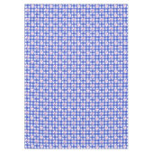 ピンク名門私立校風のの水色の弓を持つネイビープレイド テーブルクロス (正面)