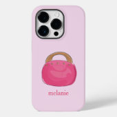 ピンク名門私立校風のの財布パーソナライズされた Case-Mate iPhoneケース (裏面)