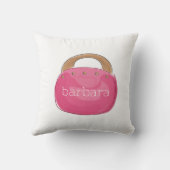 ピンク名門私立校風のの財布モノグラム クッション (裏面)