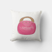 ピンク名門私立校風のの財布モノグラム クッション (正面)