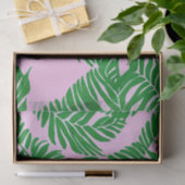 ピンク名門私立校風のアンドグリーンパーム葉ビーチハウス 薄葉紙 (ギフト)