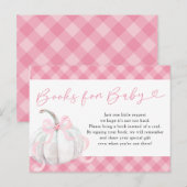 ピンク名門私立校風のカボチャベビー インビテーションポストカード (正面/裏面)