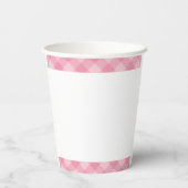 ピンク名門私立校風のカボチャ女の子1st誕生日紙カップ 紙コップ (裏面)