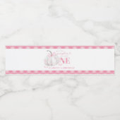 ピンク名門私立校風のカボチャ誕生日ウォーターボトルラベル ペットボトルラベル (シングルラベル)