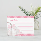 ピンク名門私立校風のカボチャ誕生日タイムカプセルノート エンクロージャーカード (スタンド正面)