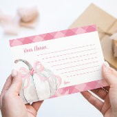 ピンク名門私立校風のカボチャ誕生日タイムカプセルノート エンクロージャーカード