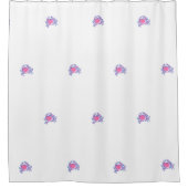 ピンク名門私立校風のガニ シャワーカーテン (正面)
