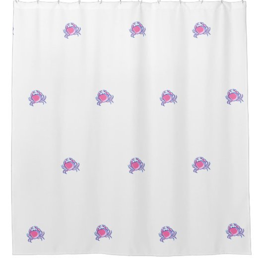 ピンク名門私立校風のガニ シャワーカーテン (正面)