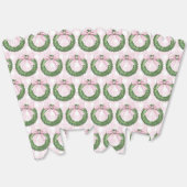 ピンク名門私立校風のギンガムボウ付きリース フェイバーボックス (見開き)