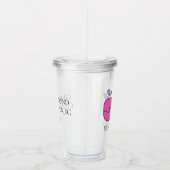 ピンク名門私立校風のクジラパーソナライズされた アクリルタンブラー (右)
