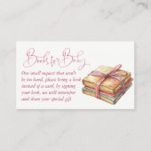 ピンク名門私立校風のクロザライン赤ちゃんシャワー予約リクエスト エンクロージャーカード (正面)